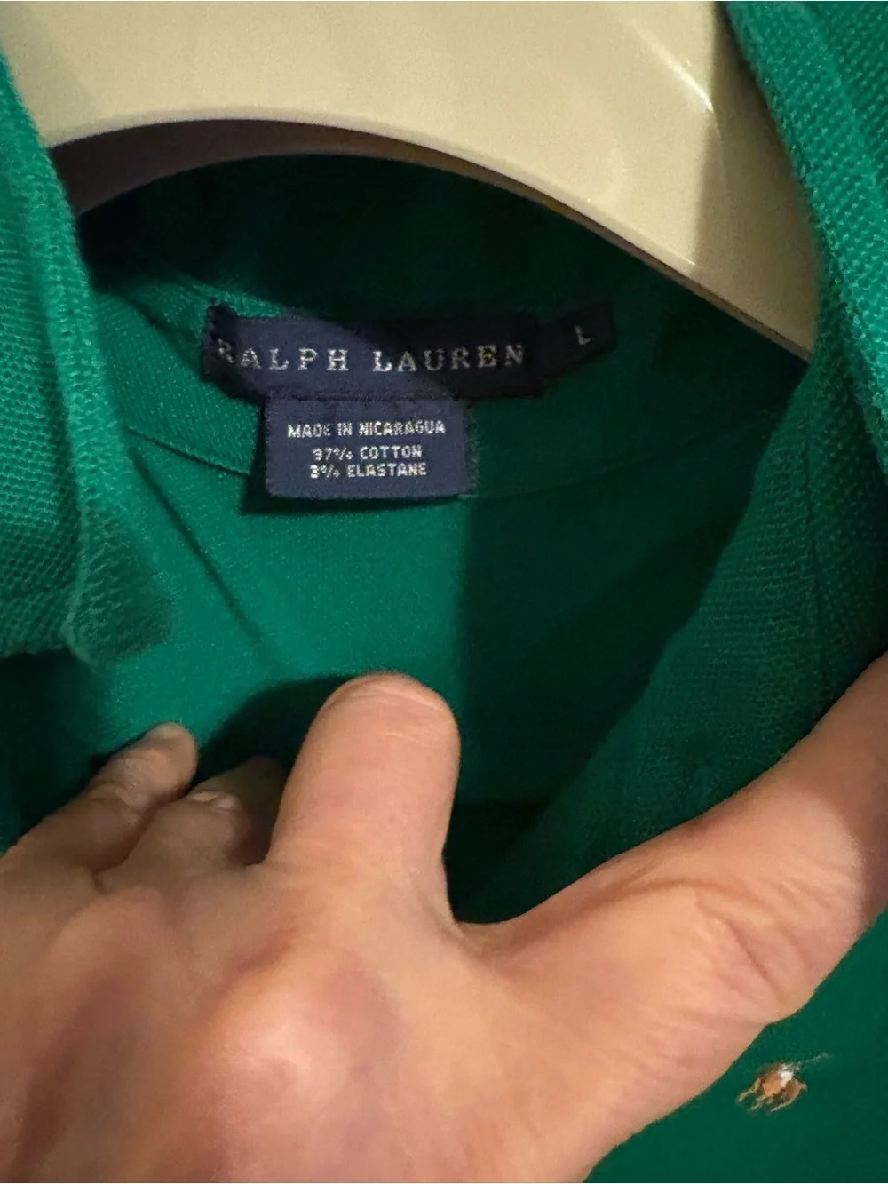 Ralph Lauren Emerald Green Girls' Polo Shirt with Pony Logo Large